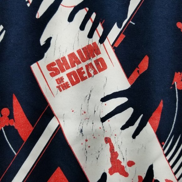 Shaun Of The Dead Shirt Mens XL Blue Short Sleeve Round Neck Cotton - Picture 5 of 10